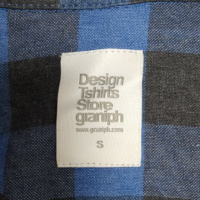 Design Tshirts Store graniph(グラニフ)の[美品]グラニフ ザ・ビートルズ チェックシャツ graniph S ブルー メンズのトップス(シャツ)の商品写真