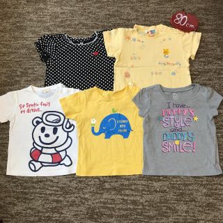 ニシマツヤ(西松屋)の西松屋等　80㎝　夏物Tシャツセット(Ｔシャツ)