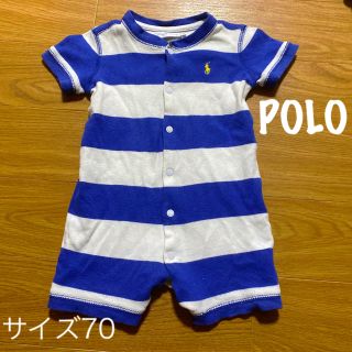 ポロラルフローレン(POLO RALPH LAUREN)のベビー服　POLO RALPHLAUREN 半袖　ロンパース　サイズ70(ロンパース)