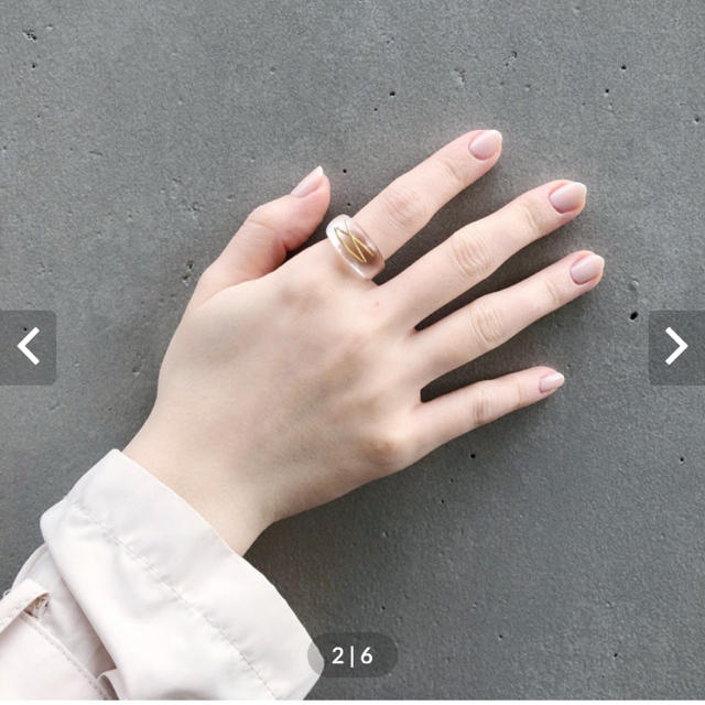 ROUND SHAPED CLEAR RING WITH LINES  レディースのアクセサリー(リング(指輪))の商品写真