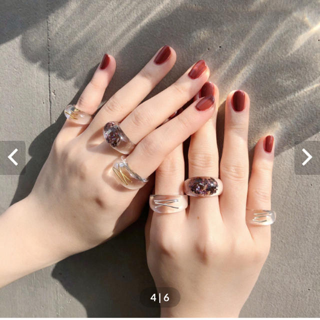 ROUND SHAPED CLEAR RING WITH LINES  レディースのアクセサリー(リング(指輪))の商品写真