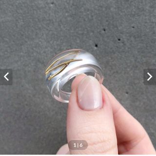 ROUND SHAPED CLEAR RING WITH LINES (リング(指輪))