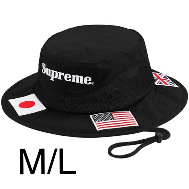 商品詳細Supreme Flags Boonie 黒　M/L 新品未開封未着用