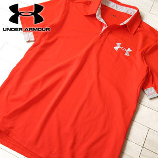 アンダーアーマー(UNDER ARMOUR)の超美品 XLサイズ アンダーアーマー メンズ 半袖ポロシャツ オレンジ(ポロシャツ)