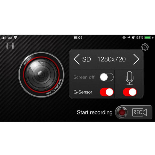 iPhone(アイフォーン)のMate2GO ドラレコアプリ付きQi対応スマホホルダー 自動車/バイクの自動車(車内アクセサリ)の商品写真