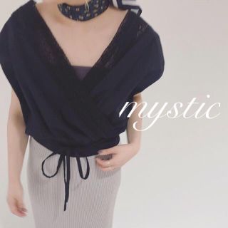 ミスティック(mystic)の新作🍒¥5940【mystic】カシュクールレースブラウス (シャツ/ブラウス(半袖/袖なし))