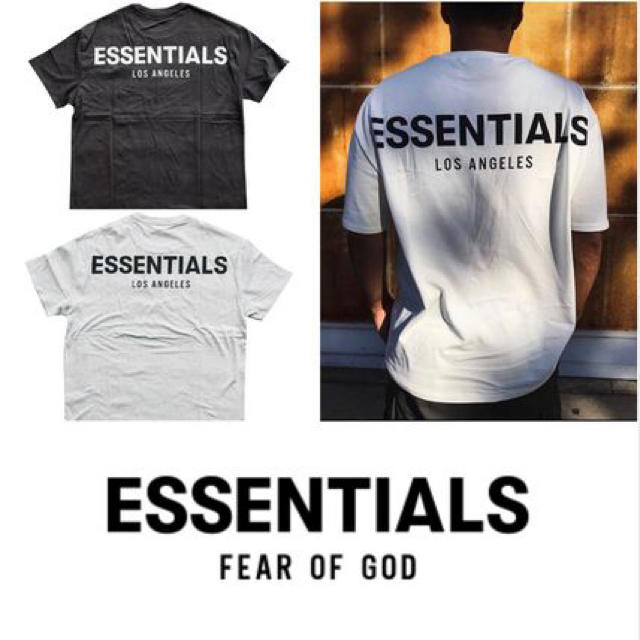 FEAR OF GOD(フィアオブゴッド)のFOG Essentials エッセンシャルズ リフレクティブロゴ Tシャツ L メンズのトップス(Tシャツ/カットソー(半袖/袖なし))の商品写真