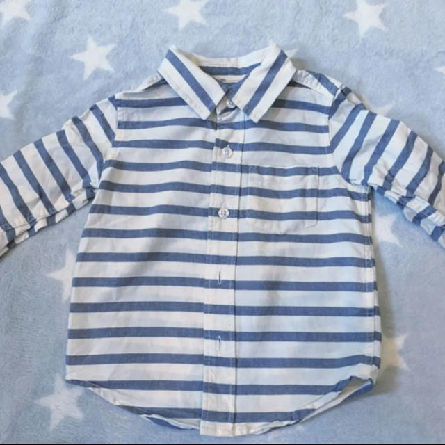 babyGAP(ベビーギャップ)のボーダーシャツ ベビーギャップ   サイズ80 キッズ/ベビー/マタニティのベビー服(~85cm)(シャツ/カットソー)の商品写真