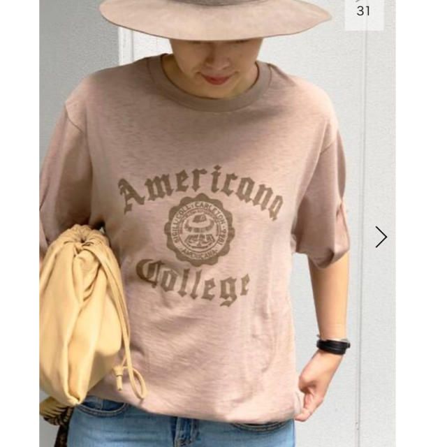 【AMERICANA/アメリカーナ】別注College Tシャツ