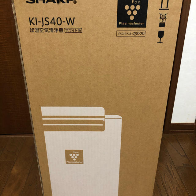 SHARP(シャープ)の【なななな7564様専用】【新品未使用】KI-JS40Wシャープ 空気清浄機 スマホ/家電/カメラの生活家電(空気清浄器)の商品写真