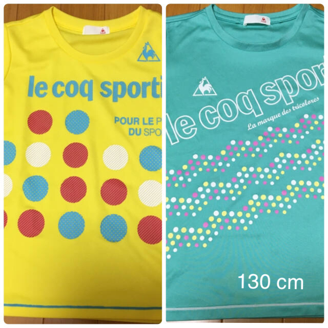 le coq sportif(ルコックスポルティフ)のle coq sportif ルコック　Tシャツ　2枚セット　女の子　130cm キッズ/ベビー/マタニティのキッズ服女の子用(90cm~)(Tシャツ/カットソー)の商品写真