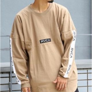 ルーカ(RVCA)の美品 RVCA 完売品 テープロゴ ベージュ スウェット トレーナー メンズ(スウェット)