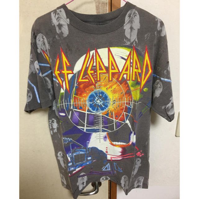 90s Def Leppard総柄 Tシャツ デフレパード kiss guns