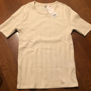 ユニクロ(UNIQLO)のユニクロ　ランダムリブクルーネックT（半袖）(Tシャツ(半袖/袖なし))