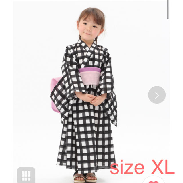 GLOBAL WORK(グローバルワーク)のグローバルワーク　浴衣セット　XL 120〜130cm キッズ/ベビー/マタニティのキッズ服女の子用(90cm~)(甚平/浴衣)の商品写真