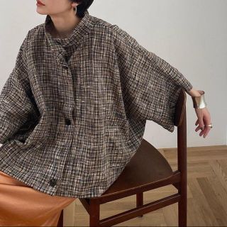 トゥデイフル(TODAYFUL)のSEE-THROUGH CHECK OVER SHRIT JACKET クラネ(シャツ/ブラウス(長袖/七分))