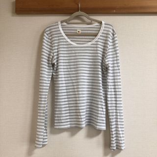 アッシュペーフランス(H.P.FRANCE)のio ボーダーラメTシャツ(Tシャツ/カットソー(七分/長袖))