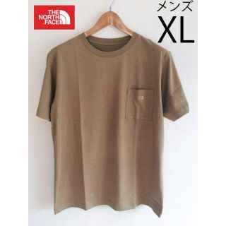 ザノースフェイス(THE NORTH FACE)のXL 新品ノースフェイス シンプル ロゴ ポケットTシャツ ベージュ(Tシャツ/カットソー(半袖/袖なし))