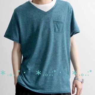 ウィゴー(WEGO)のWEGO アンサンブルカットソー 2点セットブルー L(Tシャツ/カットソー(半袖/袖なし))