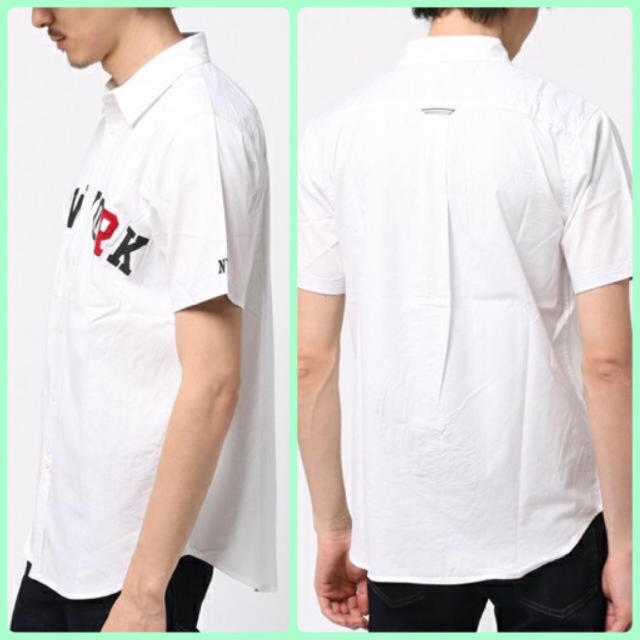 WEGO(ウィゴー)のWEGO ロゴワッペンシャツ 白 L メンズのトップス(シャツ)の商品写真