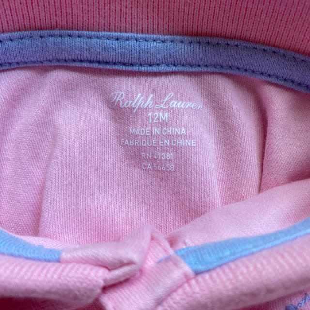 Ralph Lauren(ラルフローレン)のラルフローレン　ポロシャツ　ワンピース　12M 美品 キッズ/ベビー/マタニティのベビー服(~85cm)(ワンピース)の商品写真