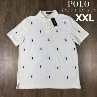 ポロラルフローレン(POLO RALPH LAUREN)のポロラルフローレン 半袖 ポロシャツ ポニー(XXL)白 総柄 190131(ポロシャツ)