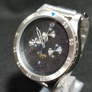 ニクソン(NIXON)の【未使用】NIXON 48-20 CHRONO SILVER/BLACK(腕時計(アナログ))