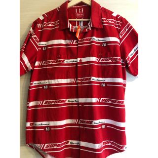 シュプリーム(Supreme)のsupreme striped racing work shirt M(シャツ)