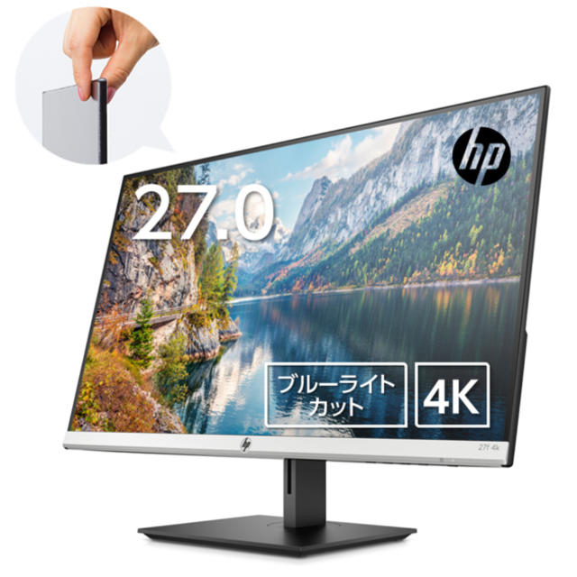 HP 4K モニター 27インチ ディスプレイ 27f 4K Display