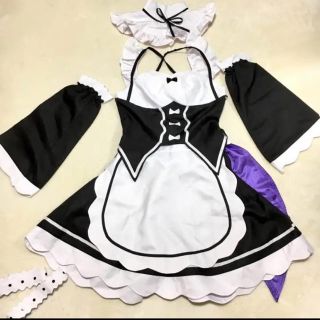 Re：ゼロから始める異世界生活 レム ラム コスプレ XL リゼロ 衣装(衣装一式)