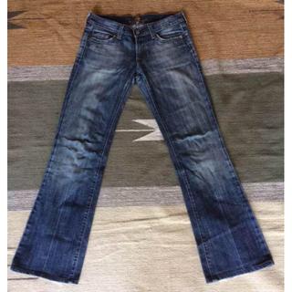 7 For All Mankind Jupe en jeans blanc cass\u00e9-gris clair motif abstrait Mode Jupes Jupes en jeans 