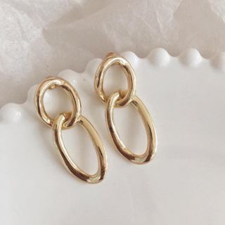 アダムエロぺ(Adam et Rope')のdouble rings pierce GOLD(ピアス)