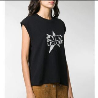 サンローラン(Saint Laurent)の定価44000円【新品タグ付】SAINT LAURENT スタータンクトップ(Tシャツ(半袖/袖なし))