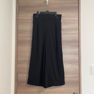 ザラ(ZARA)の美品　ZARA ザラ　ワイドパンツ　ブラック(クロップドパンツ)