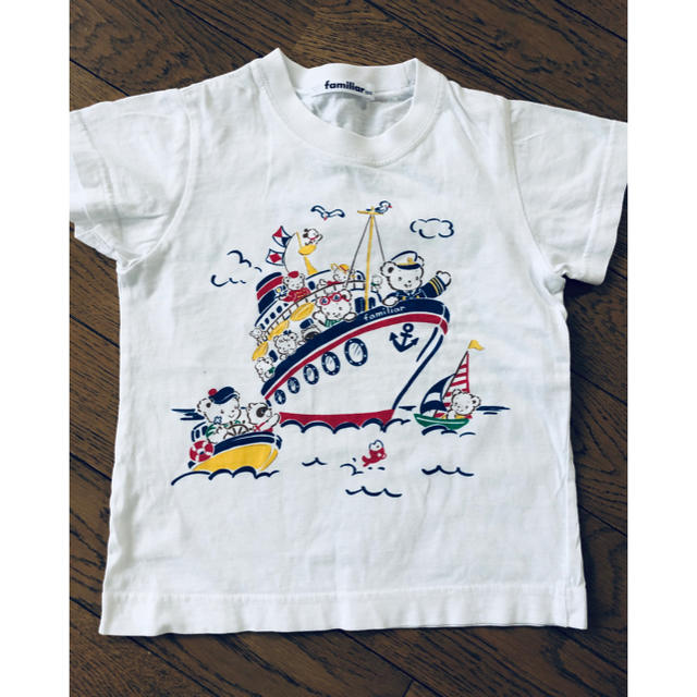 familiar(ファミリア)のファミちゃん　おはなしTシャツ　サイズ100 キッズ/ベビー/マタニティのキッズ服男の子用(90cm~)(Tシャツ/カットソー)の商品写真