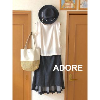 アドーア(ADORE)の☆えりさん専用☆ADORE デザインデニムスカート(ひざ丈スカート)