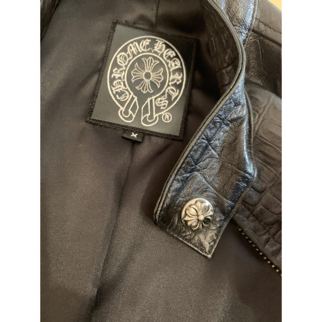 Chrome Hearts(クロムハーツ)の❤️クロムハーツ　ライダース❤️ 美品❤️    グッチ　ルイヴィトン好きにも！ メンズのジャケット/アウター(ライダースジャケット)の商品写真