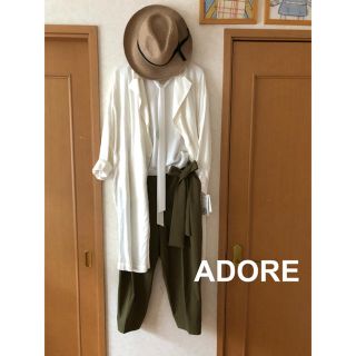 アドーア(ADORE)の★フジフジ様専用★ADORE ウエストリボン　クロップドパンツ(クロップドパンツ)