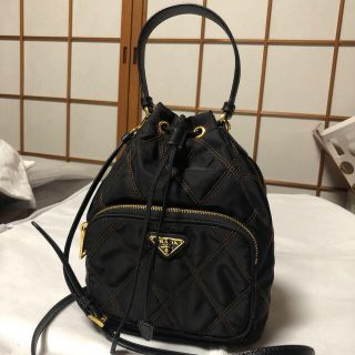 最終値下げ PRADA プラダ　ナイロン巾着　ストラップ付き