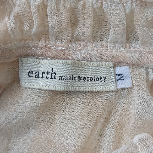 earth music & ecology(アースミュージックアンドエコロジー)のearth music&ecology＊薄ピンクチェックのブラウス＊Mサイズ レディースのトップス(シャツ/ブラウス(半袖/袖なし))の商品写真