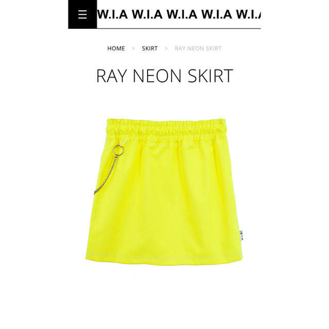 【W.I.A】RAY NEON SKIRT ネオンスカート レディースのスカート(ミニスカート)の商品写真