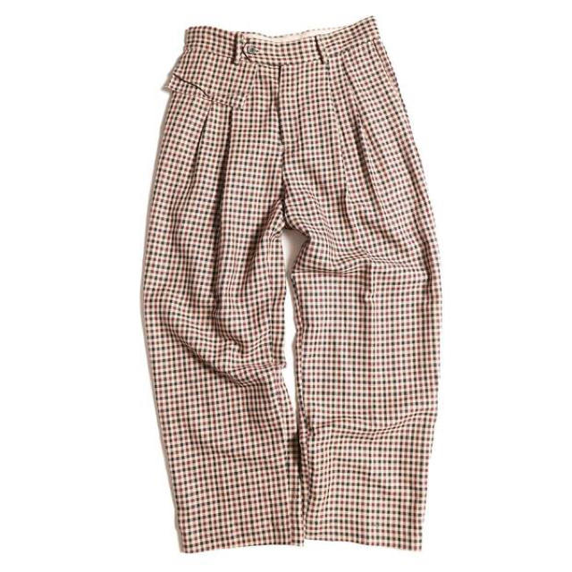 JieDa POCKET GINGHAM SLACKS BROWN CHECK2