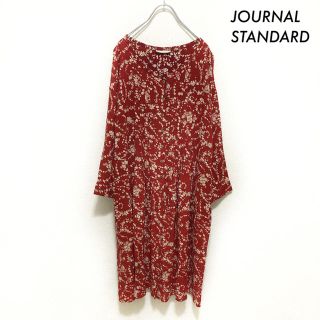 ジャーナルスタンダード(JOURNAL STANDARD)のJOURNAL STANDARD★花柄 シャツワンピース レッド 赤(ひざ丈ワンピース)