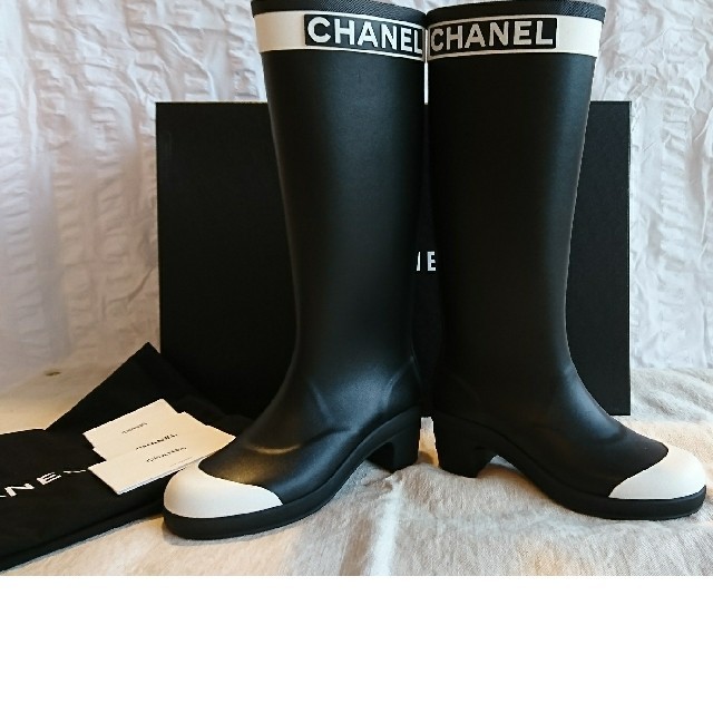 CHANEL ハイブーツ ラバーブーツ レインブーツ