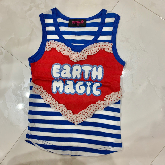 EARTHMAGIC(アースマジック)のアースマジック タンクトップ キッズ/ベビー/マタニティのキッズ服女の子用(90cm~)(Tシャツ/カットソー)の商品写真