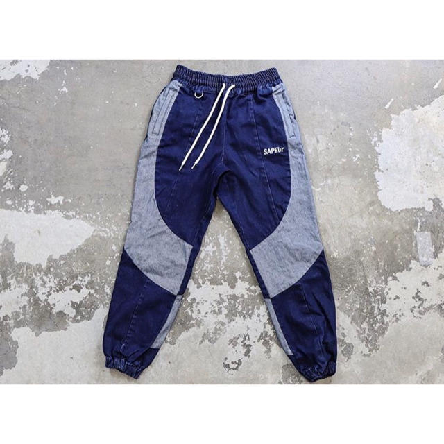 値下げ sapeur サプール DENIM トラックパンツ デニム XLの通販 値下げ sapeur サプール DENIM トラックパンツ デニム XLの通販