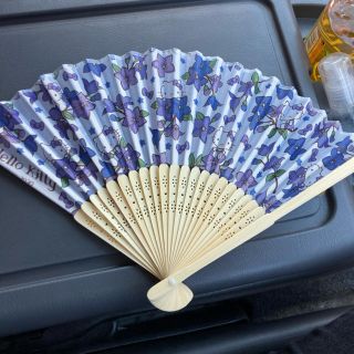 ハローキティ(ハローキティ)の扇子　kitty 非売品(キャラクターグッズ)