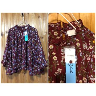 新品＊Ofalo花柄シフォントップス(シャツ/ブラウス(長袖/七分))