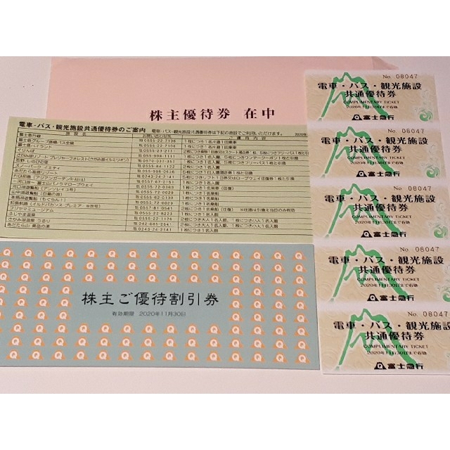富士急行　株主優待券(有効期限が延長されました) チケットの施設利用券(遊園地/テーマパーク)の商品写真