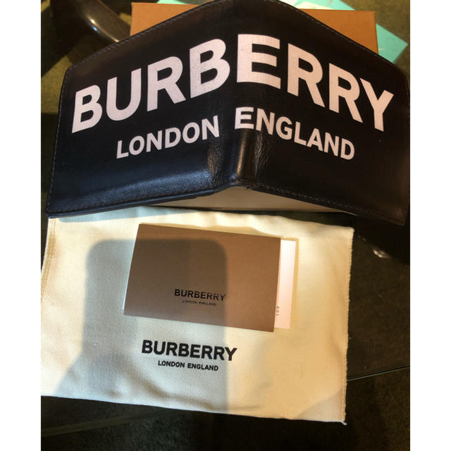 BURBERRY(バーバリー)のBurberry バーバリー ロゴプリント 二つ折り 財布 メンズのファッション小物(折り財布)の商品写真